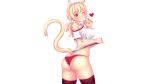  animal_ears blonde_hair catgirl fast-runner-2024 naala original panties red_eyes thighhighs twintails underwear 