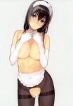  breast_hold censored cleavage mibu_natsuki nopan pantyhose sagisawa_fumika tagme the_idolm@ster the_idolm@ster_cinderella_girls topless 