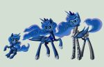  2014 armor blue_feathers envidia14 equine feathered_wings feathers female feral friendship_is_magic horn mammal my_little_pony princess princess_luna_(mlp) royalty solo winged_unicorn wings 