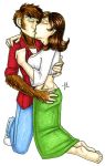  2006 ape clothing duo female fur human kissing male mammal primate romantic_couple savagelucy42 transformation 