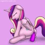  anal anal_masturbation anal_penetration anus clitoris cutie_mark dildo dildo_sitting equine eyes_closed feathered_wings feathers female feral friendship_is_magic fur hair hi_res hooves horn mammal masturbation multicolored_hair my_little_pony open_mouth penetration pink_feathers pink_fur princess_cadance_(mlp) pussy raised_tail sex_toy solo staggeredline toying_self winged_unicorn wings 