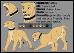  anus backlash91 butt conditional_dnp feline female feral lion mammal model_sheet pussy saffus solo teats teeth tongue 