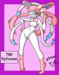  2018 absurd_res anthro areola breasts clitoris eeveelution female hi_res hitori09 mammal nintendo nipples nude one_eye_closed pok&eacute;mon pok&eacute;mon_(species) pussy small_breasts smile solo standing sylveon video_games wink 