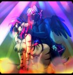  2018 ahegao anthro areola big_breasts big_butt breasts broken_horn butt digital_drawing_(artwork) digital_media_(artwork) dragk duo equine fan_character female friendship_is_magic fur hair hi_res horn horse long_hair looking_pleasured ludio male male/female mammal multicolored_hair my_little_pony nipples nude open_mouth penetration piercing pony sex simple_background smile tongue tongue_out tongue_piercing unicorn wings zandra 