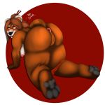  2018 absurd_res all_fours anus areola bear big_breasts big_butt big_thighs black_nose black_pawpads blush breasts butt chopsticks claws clothing curare dialogue digital_drawing_(artwork) digital_media_(artwork) fightmeatpax from_behind_position hi_res looking_at_viewer mammal nipples open_mouth panda pandaren pawpads plump_labia presenting presenting_anus presenting_pussy puffy_anus pussy red_pandaren sex slightly_chubby teeth tired tongue underwear video_games warcraft yellow_eyes 