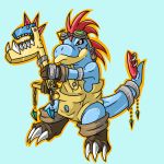  chain croconaw digital_media_(artwork) eyewear glasses illustration invalid_tag male nintendo pircing pok&eacute;mon pok&eacute;mon_(species) ring steampunk video_games 