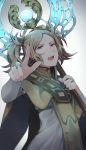  bare_shoulders blonde_hair blue_eyes blush cosplay dress fire_emblem fire_emblem:_kakusei fire_emblem_musou gloves hair_ornament happukiri highres liz_(fire_emblem) long_hair looking_at_viewer open_mouth short_hair short_twintails simple_background solo twintails 