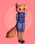  &lt;3 2018 aggressive_retsuko anthro clothed clothing digital_media_(artwork) female fur hi_res kriqoo mammal red_panda retsuko sanrio simple_background 