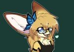  &lt;3 2018 anthro butterfly_clip canine eyewear female fennec fox glasses hairclip kaiyonato magenta7 mammal smile solo 