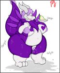  anthro big_breasts breasts cake canine dog eating female food huge_breasts husky hyper hyper_breasts mammal momma_jerbear nude obese overweight paws pfh pussy solo sweat thick_thighs voluptuous 