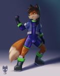  boots braided_hair bulge canine clothing footwear fox gloves hair hero lineless male mammal rubber shiny tobbywolf 