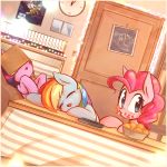  1:1 2017 absurd_res blue_eyes blush book border bowl candy candy_cane christmas_lights clock container controller covering covering_face dessert doctor_whooves_(mlp) door earth_pony equid equine eyes_closed female feral food friendship_is_magic fruit furniture group hair hasbro hi_res horse inside kotatsu lights looking_at_viewer lying mammal mirroredsea multicolored_hair my_little_pony nom on_back open_mouth orange_(fruit) pink_hair pinkie_pie_(mlp) plant pony poster rainbow_dash_(mlp) rainbow_hair remote_control sitting sleeping table twilight_sparkle_(mlp) white_border 