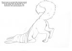  anus arania ass_up canine clothing dave_(tcitw) dress english_text female feral fox fur hair long_hair mammal pussy sketch text the_cabin_in_the_woods_(arania) undressing 
