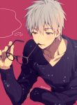  1boy glasses kuroko_no_basuke light_hair male male_focus solo 