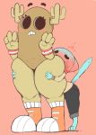  &lt;3 anal anthro antlers big_butt blush butt cartoon_network cat clothing feline female footwear gumball_watterson horn humanoid male male/female mammal oral penny_fitzgerald rimming sex shoes simple_background sweat teeth the_amazing_world_of_gumball thick_thighs unknown_artist young 
