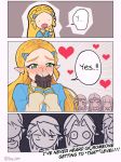  4girls blonde_hair blue_eyes blush chibi fingerless_gloves gloves happy hat link loz_017 multiple_boys multiple_girls multiple_persona pointy_ears princess_zelda surprised the_legend_of_zelda the_legend_of_zelda:_breath_of_the_wild the_legend_of_zelda:_ocarina_of_time the_legend_of_zelda:_skyward_sword the_legend_of_zelda:_twilight_princess zelda_musou 