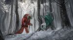  2018 anthro clothed clothing detailed_background digital_media_(artwork) duo lizard male outside reptile scalie snow themefinland 