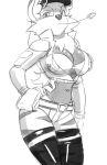 2018 anthro anthrofied arcee_(unicorn_lord) big_breasts breasts canine clothed clothing cosplay digital_media_(artwork) female fur hair looking_at_viewer mammal nintendo pok&eacute;mon pok&eacute;mon_(species) solo standing the-unicorn-lord thick_thighs video_games voluptuous wide_hips 
