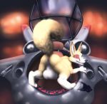  2018 all_fours alphaafterdark animal_genitalia animal_penis animated anthro anus backsack balls barefoot canine canine_penis cybernetic_eye cybernetics digital_media_(artwork) fennec fox knot machine male mammal penis presenting secretden solo spacecraft vehicle 