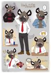  aggressive_retsuko blush clothed clothing haida hyena male mammal necktie sanrio taki_kaze 