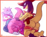  2018 anal anal_penetration butt butt_grab digital_media_(artwork) forced from_behind_position hand_on_butt heliolisk lizard male male/male nintendo open_mouth patreon penetration pok&eacute;mon pok&eacute;mon_(species) raised_tail rape rear_view reptile scalie sex slightly_chubby slowking tderek99 thadius tongue tongue_out video_games 