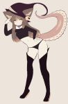  bell cat cephalopod clothed clothing digital_media_(artwork) feline female fluffy_ears fredek666 hair hat hybrid legwear long_hair mammal marine octopus panties partially_clothed salute solo stockings underwear 