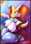  &lt;3 anthro areola bdsm big_breasts blue_eyes bow_tie breasts canine clothing delphox delphox_waitress erection female humanoid_penis kneeling legwear licking mammal nintendo nipples penis pok&eacute;mon pok&eacute;mon_(species) precum r-mk saliva stockings sweat teasing thick_thighs tongue tongue_out video_games wide_hips 