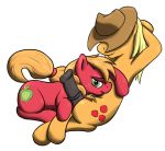  2014 alpha_channel animal_genitalia animal_penis applejack_(mlp) big_macintosh_(mlp) blonde_hair brother brother_and_sister cowboy_hat crossgender duo earth_pony equine equine_penis erection female feral freckles friendship_is_magic fur green_eyes hair hat horse incest looking_at_viewer lying male male/female mammal mostly_nude my_little_pony nude orange_fur orange_hair penis pony red_fur sibling simple_background sister staggeredline transparent_background 