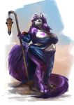  anthro belly big_breasts breasts canine clothing dog female hair husky magic_the_gathering mammal mature_female momma_jerbear nathing solo voluptuous weapon 
