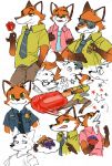  2016 anthro canine disney duo fox fur hi_res male mammal nick_wilde syukapong zootopia 