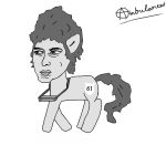  ambulanceo black_and_white bob_dylan cutie_mark equine friendship_is_magic harmonica horse mammal monochrome musical_instrument my_little_pony ponification pony signature simple_background solo white_background 