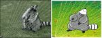  ambiguous_gender animated biped feral flower fur grass grey_fur harp keke mammal musical_instrument plant playing_music procyonid raccoon real smile sprinkler striped_tail stripes toony 