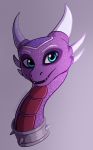  2017 cynder digital_media_(artwork) dragon female feral headshot_portrait icelectricspyro looking_at_viewer portrait scales smile solo spyro_the_dragon video_games 