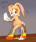  alternate_version_at_source anthro anus bent_over blush butt clothing cream_the_rabbit cum cum_in_ass cum_inside excito eyelashes eyes_closed feces female footwear gloves lagomorph mammal peeing pooping presenting pussy rabbit scat shoes solo sonic_(series) spread_anus spreading standing sweat tears urine 