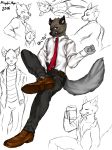  aggressive_retsuko clothing haida hyena male mammal sanrio ミユキーアヤー_(artist) 