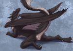 2018 anthro butt dragon female fur furred_dragon looking_at_viewer looking_back nude pinup pose presenting presenting_hindquarters pussy solo spreading stardragon102 whiro wings 