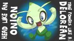  ambiguous_gender antennae blue_eyes celebi comparison dipstick_antennae distracting_watermark english_text green_body humanoid humor legendary_pok&eacute;mon low_res nintendo open_mouth open_smile pok&eacute;mon pok&eacute;mon_(species) potoobrigham simple_background smile solo text video_games watermark 