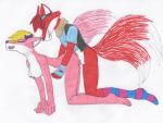  angel_the_fox anthro backless_gloves balls breasts canine clothing duo eyes_closed eyewear female fingerless_gloves fire_island_entertainment fox gloves goggles legwear male male/female mammal maxamilion_the_fox nipples penis ribbons scarf sex shirt socks sonicyaoihaven vest 