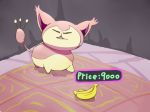  angry banana carpet food fruit fushigi_no_dungeon gen_3_pokemon no_humans pokemon pokemon_(creature) pokemon_fushigi_no_dungeon price skitty solo 