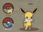  eeveelution fak&eacute;mon fur fusion jolteon meowstic nintendo pok&eacute;mon pok&eacute;mon_(species) pokefusionman purple_eyes spiky_fur video_games white_fur yellow_fur 