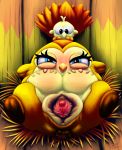  absurd_res against_wall anus avian breasts clitoris despairchanpu dofus female gaping gaping_pussy hi_res obese overweight puffy_anus pussy solo_focus spread_legs spreading tofoone tofu_(wakfu) video_games 