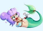  2018 ball_gag bdsm bound cala_maria cuphead_(game) female gag looking_pleasured marine merfolk not_furry size_difference tentacle_hair tentacles video_games 