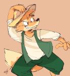  2018 anthro black_nose br&#039;er_fox canine clothed clothing disney fox fur ginnosuke hat hi_res male mammal simple_background song_of_the_south 