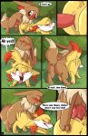  2018 blush canine comic dialogue duo eevee english_text erection female fennekin feral from_behind_position fuf knot male male/female mammal nintendo outside penetration pok&eacute;mon pok&eacute;mon_(species) pussy sex text vaginal vaginal_penetration video_games 