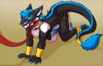 2015 anthro bridle collar erection fur leash looking_at_viewer male mammal muzzle_(disambiguation) penis royalty_(artist) sergal solo 
