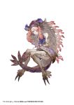  anomalocaris carapace claws compound_eyes crossed_arms fewer_digits full_body invisible_chair looking_at_viewer mandibles monster_girl no_hands official_art orange_eyes pale_skin sitting solo tail tattoo white_background yuba_no_shirushi yuzu_shio 
