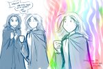  beverage coffee drugs female human landen_(twokinds) mammal psychedelic rainbow sealeen_(twokinds) sketch tagme tom_fischbach twokinds 