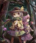  :o ankle_boots blouse blue_blouse boots brown_legwear clenched_hands eyebrows_visible_through_hair feet_out_of_frame frilled_sleeves frills green_eyes green_skirt hair_between_eyes hat hat_ribbon heart highres komeiji_koishi komeiji_satori lavender_hair long_sleeves looking_at_viewer looking_to_the_side multiple_girls pantyhose parted_lips pink_skirt profile purple_eyes ribbon ruins rust scarf sekisei_(superego51) short_hair siblings silver_hair sisters skirt sweatdrop third_eye touhou wind wire yellow_blouse 