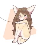  anthro big_ears blush cat collar crying feline female fredek666 hair hands_on_knees leash long_hair mammal nude sitting solo tears 