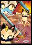  2018 ambiguous_gender beach comic dialogue digital_media_(artwork) english_text feral fur hi_res male mammal meowth nintendo omastar pok&eacute;mon pok&eacute;mon_(species) pok&eacute;mon_mystery_dungeon raveneevee seaside simple_background text video_games water 